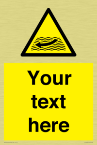 Custom Warning strong river flows